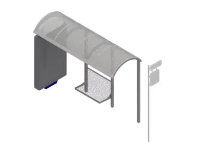 Bus stop Free 3D model