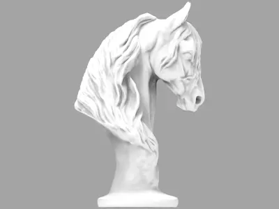 Horse Torso Statue 3D model