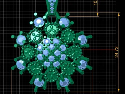 TULIJA FLOWER SPENDING PENDANT 3D PRINTABLE MODEL  3D print model