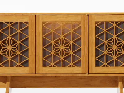 Kumiko Media Cabinet 3D model