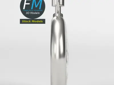 Pocketwatch silver pocket watch 3D model