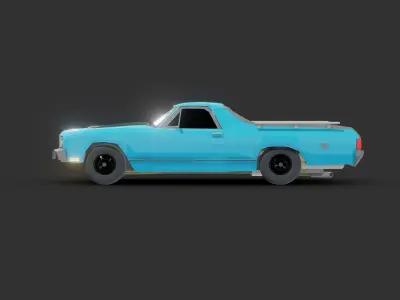 Chevrolet ei Camino Lowpoly Low-poly 3D model
