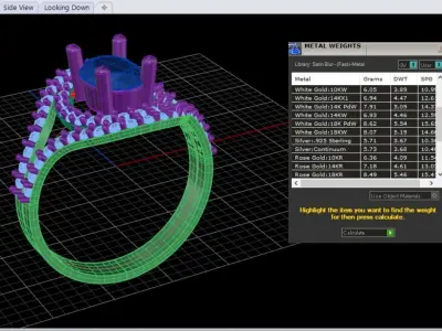 Oval Diamond Halo Ring  Free 3D print model
