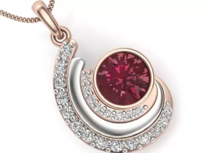 Women pendant  3D print model buy