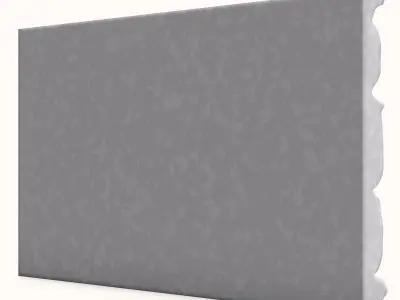 Dark Rubble Stone Wall Detail 3D model