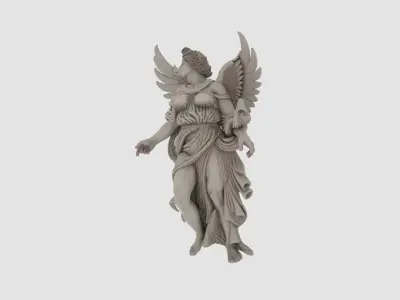 Stone Angel Sculpture 3D model