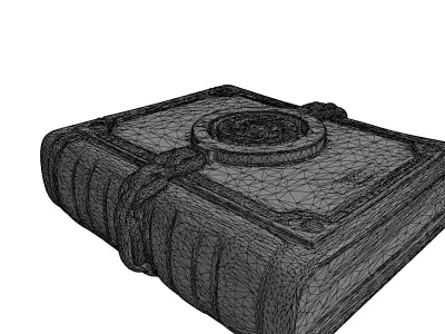 Mystical Locked Grimoire 3D Model Low-poly 3D model