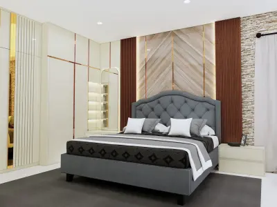 Modern luxury bedroom 3D model get