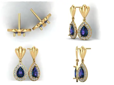 Earrings od 3D print model