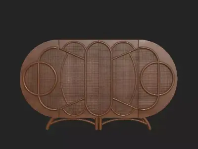 Modern 3D Decorative Rack Table Low-poly 3D model