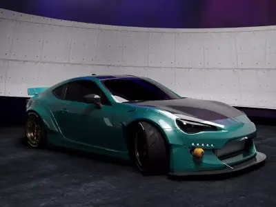 TOYOTA GT 86 ROCKETBUNNY  3D MODEL  Low-poly 3D model