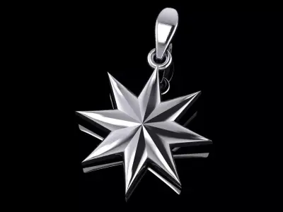 pendant star Free 3D print model