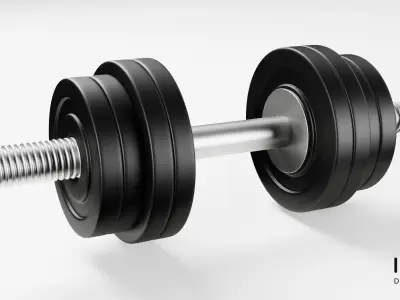 Dumbell By IqonicDesign 2388-01 Low-poly 3D model