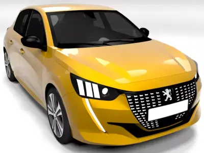 PEUGEOT 208 2020 Low-poly 3D model