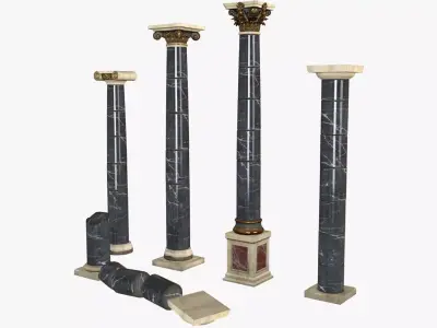 Columns Modular 01 Low-poly 3D model