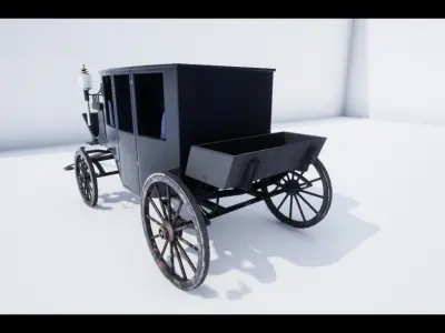 The Carriage 1 Low-poly 3D model