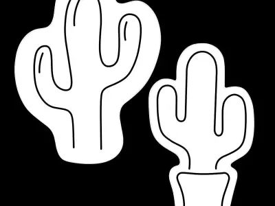Cactus Neon Signs 3D model