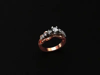 Rings diamond ring 3D print model