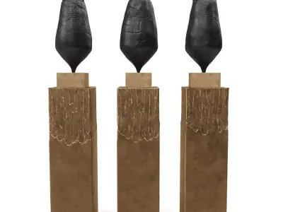 Ceramic vase with pedestal 3D model