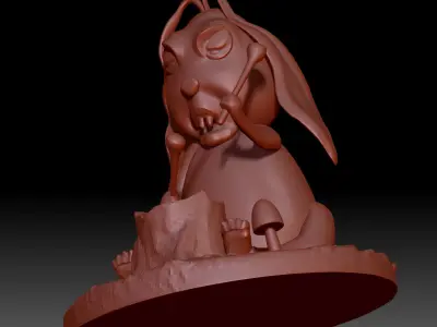 Drummer Rabbit - 3D Printable Model 3D print model purchase