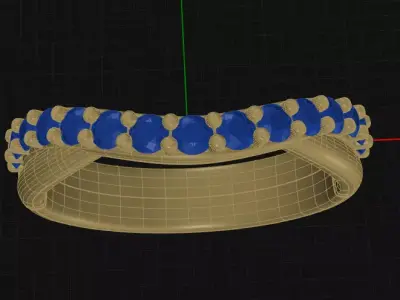 32 Prong Diamond Wedding Ring 3D print model