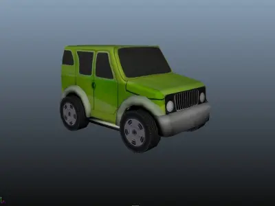 Jeep Vehicle Low-poly 3D model