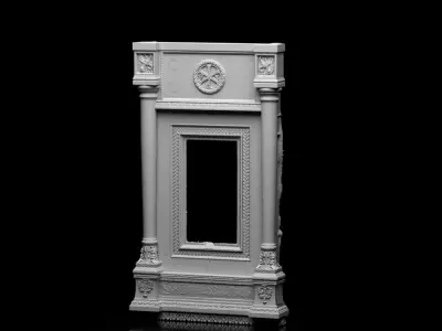 001573 raw 3D scan of a floor-standing kiot 3D model