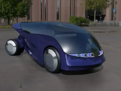 Futuristic Autonomic Vehicle Concept Car 3D model