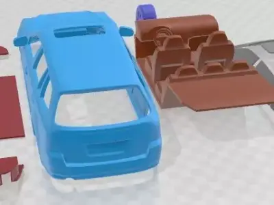 Subaru Legacy Station Wagon JDM 2010 Printable Car 3D print model