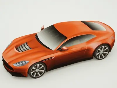 Generic Supercar v15 Low-poly 3D model
