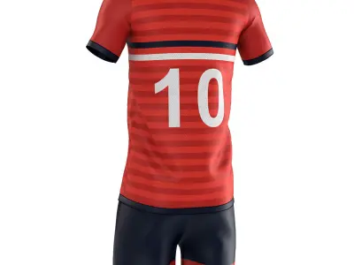 Soccer Full Jersey Set 3D model