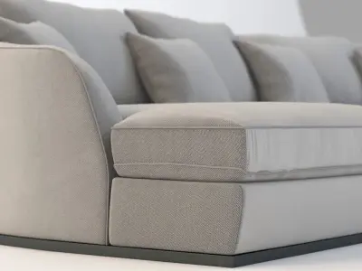 Flexform Alfred Divano Lineare Curved 3D model