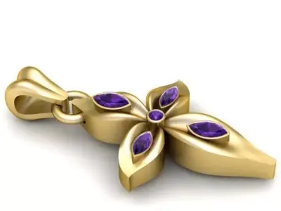 Golden Fabianya Pendant 3D Printable Model 3D print model