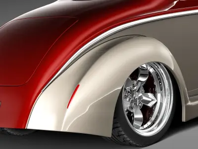 F37 5-Window Coupe Street Rod 3D model