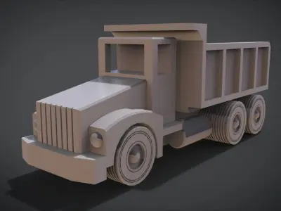 Toy Dump Truck Low-poly 3D model