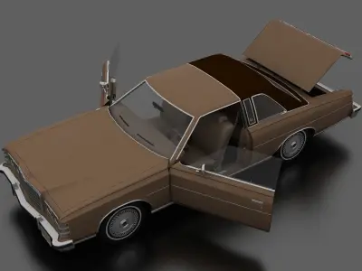 LTD Brougham 2dr 1975 Low-poly 3D model