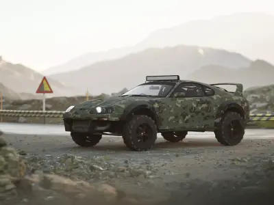 Toyota Supra MK 4 Camo 3D model