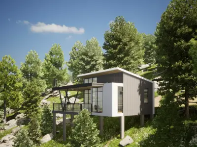 043Modernhouse1f77m2 3D model