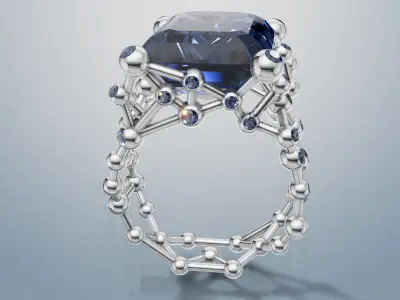 Engagement Ring 3D print model C 99 3D print model