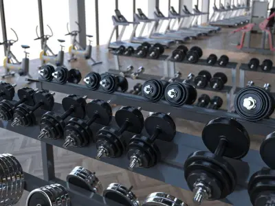 GYM ROOM 3D model purchase