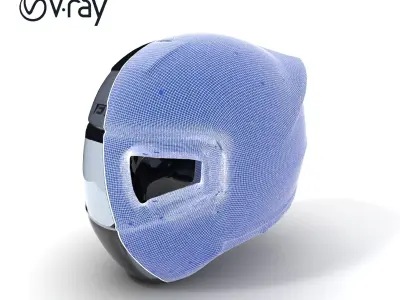 Sleek Motorcycle Helmet Model Pack Low-poly 3D model