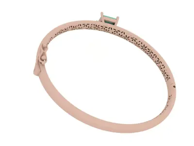 Luxury Emerald Bracelet 0053  3D print model