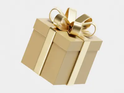 Gift box 3d model Low-poly 3D model