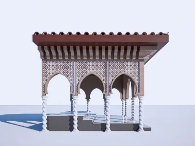 Arabic And Islamic Entrance Gate Low-poly 3D model