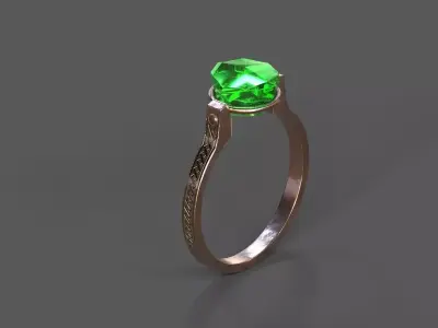 High-Quality 3D Ring Model Low-poly 3D model