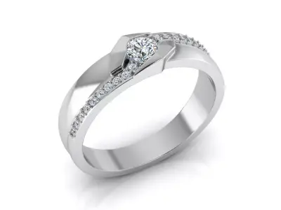 Diamond Jewelry Man Ring 3D print model buy