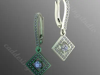 Earrings bi 9 3D print model