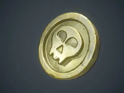 Pirace Coin Low-poly 3D model
