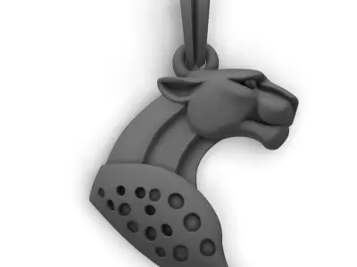 Panther Head Pendant  Fashion Luxury Jewelry 3D Print Model 3D print model