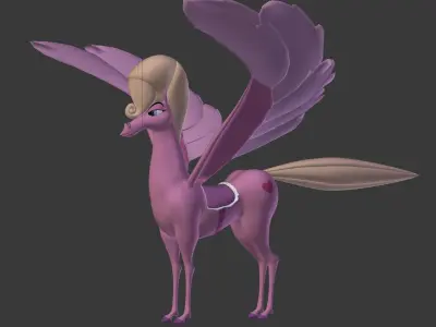 The Pink Pegasus 3D model